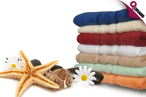 For QR89 Get a Set of 3 x 100% Cotton Shower Towels - Choose from 5 Color Combinations! (QR200 Value)